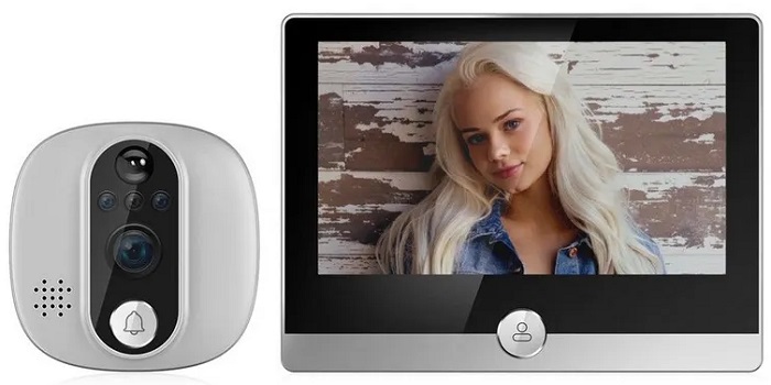 Беспроводной видеоглазок TUYA Wi-Fi iHome SW1-Tuya с записью и датчиком движения